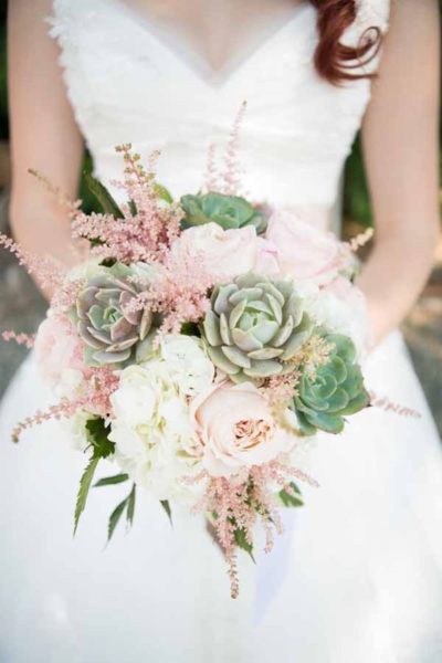 bouquet sposa succulente